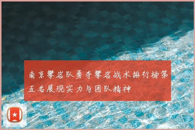 南京攀岩队勇夺攀岩战术排行榜第五名展现实力与团队精神
