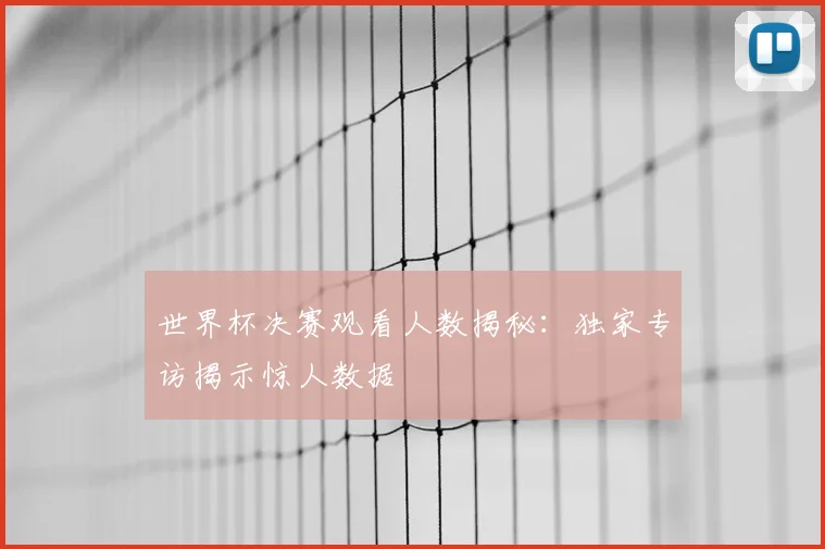 世界杯决赛观看人数揭秘：独家专访揭示惊人数据