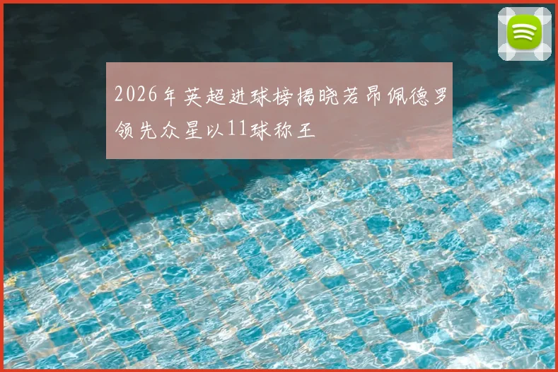 2026年英超进球榜揭晓若昂佩德罗领先众星以11球称王